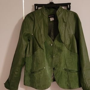 Leather & suede blazer